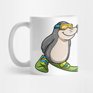 Mole as Skier with Skis & Ski goggles Mug